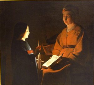 The Education of the Virgin by After Georges de La Tour